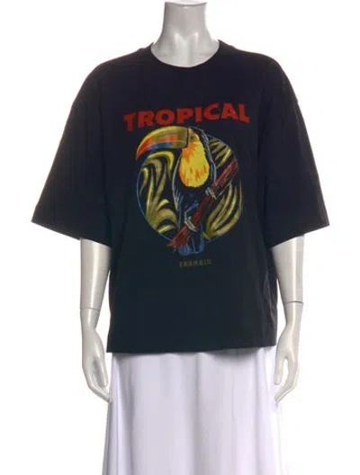 Pre-owned Farm Rio Graphic Print Crew Neck T-shirt In Multi