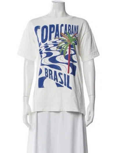 Pre-owned Farm Rio Graphic Print Crew Neck T-shirt In Multicolor