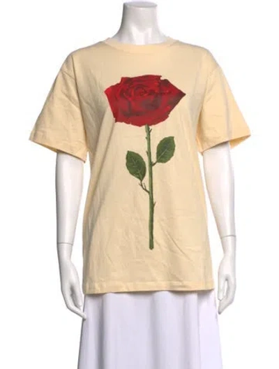 Pre-owned Farm Rio Graphic Print Crew Neck T-shirt W/ Tags In Neutral