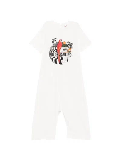 Farm Rio Graphic-print Jumpsuit In White