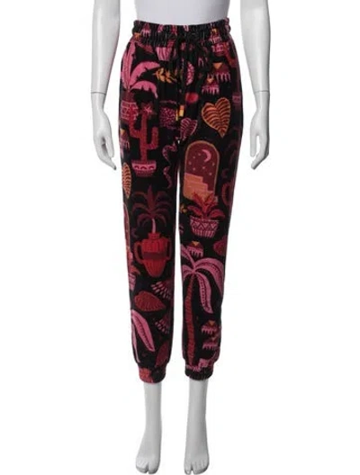Pre-owned Farm Rio Graphic Print Sweatpants In Red
