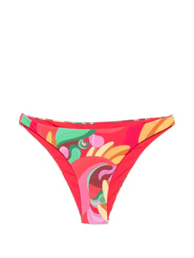 Farm Rio Graphic-print Bikini Bottoms In Multi