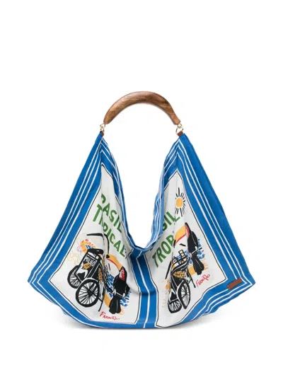 Farm Rio Graphic-print Tote Bag In White