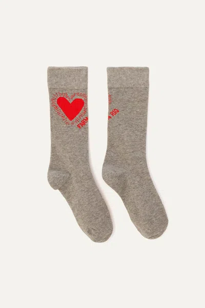 Farm Rio Gray  Knit Socks