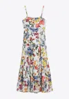 Farm Rio Greek Garden Sleeveless Maxi Dress Greek Garden Off-white