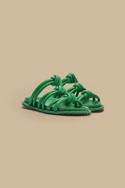 Farm Rio Green Tie Flat Sandal