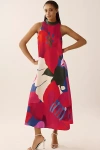Farm Rio Halter Maxi Dress In Multicolor