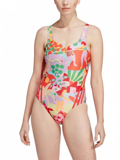 Farm Rio High Cut One Piece Swimsuit In Pearl Citrine In Multi