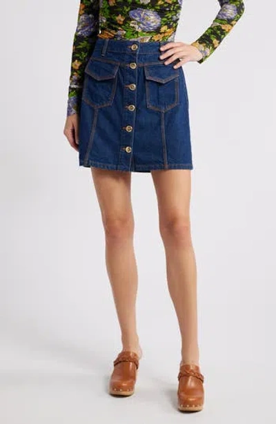 Farm Rio High Waist Denim Skirt