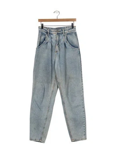Pre-owned Farm Rio High-rise Straight Leg Jeans In Blue