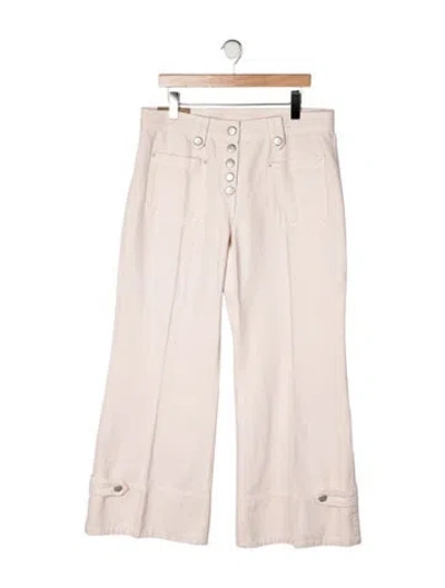 Pre-owned Farm Rio High-rise Wide Leg Jeans In Neutral