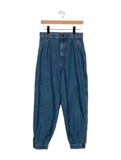 Pre-owned Farm Rio High-rise Wide Leg Jeans W/ Tags In Blue