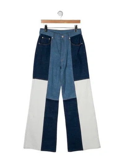 Pre-owned Farm Rio High-rise Wide Leg Jeans W/ Tags In Blue