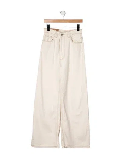 Pre-owned Farm Rio High-rise Wide Leg Jeans W/ Tags In Yellow