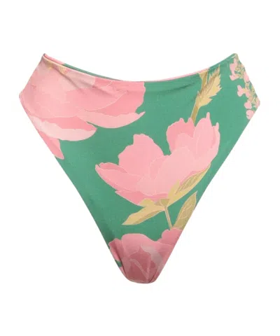 Farm Rio High-waisted Bikinis In Green
