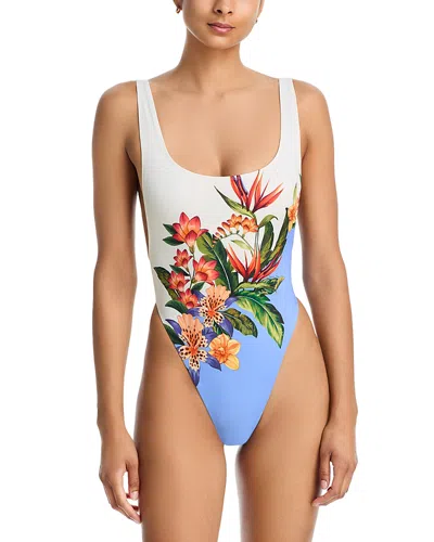 Farm Rio Hilo Floral One-piece Swimsuit In Multi