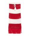 Farm Rio Hollowed-out Knitted Extra-long Skirt In Red