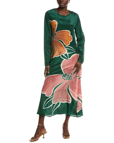 Farm Rio Honolulu Flowers Maxi Dress In Green