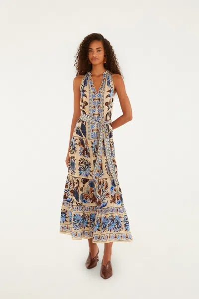 Farm Rio Inactive Sand Nature Land Maxi Dress In Multi