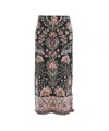 Farm Rio Intricately Patterned Midi Skirt With Fringe Trim In Multi