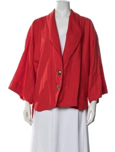 Pre-owned Farm Rio Jacket In Red