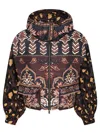 Farm Rio Womens Winter Ainika Brown Winter Ainika Floral-print Padded Jacket In Multi