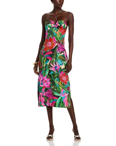 FARM RIO JARDIN DE REVE MULTI MIDI DRESS