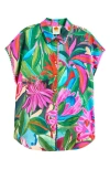 Farm Rio Jardin De Rive Cover-up Shirt In Jardin De Reve Multi