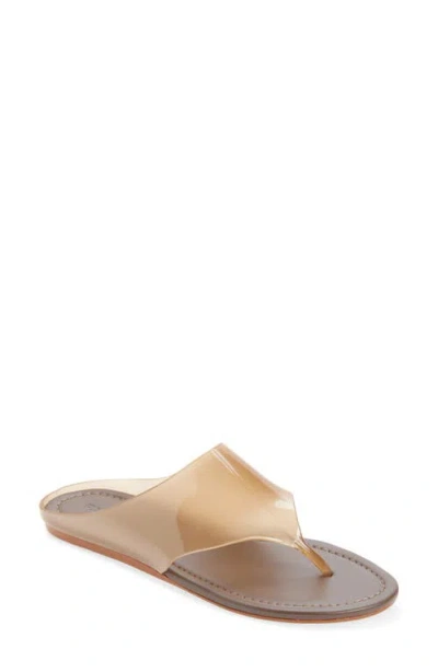Farm Rio Jelly Flat Flip Flop In Gold