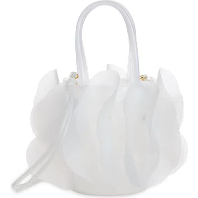 Farm Rio Jelly Flower Bucket Bag In White