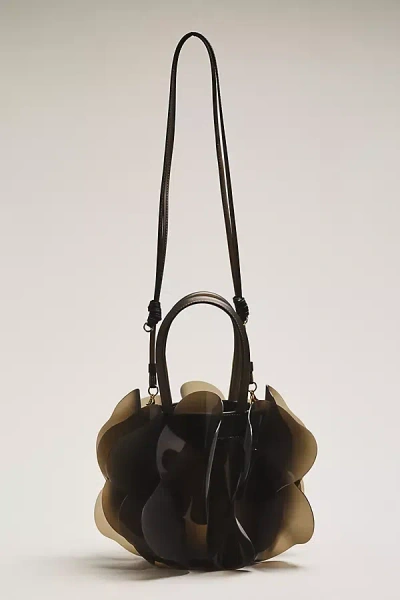 Farm Rio Jelly Flower Hand Bag In Black