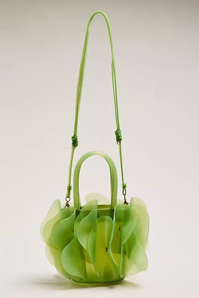 Farm Rio Jelly Flower Hand Bag In Green