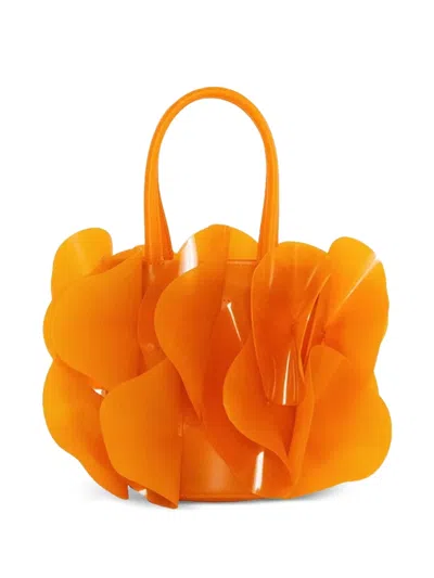 Farm Rio Jelly Flower Tote Bag In Orange