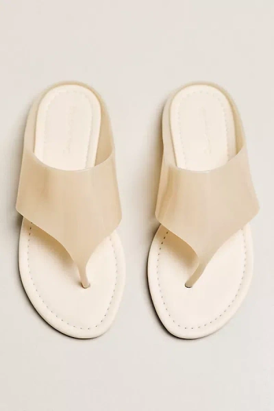 Farm Rio Jelly Thong Sandals In Neutral