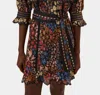 Farm Rio Jujus Garden Black Mini Dress Jujus Garden Black In Multi