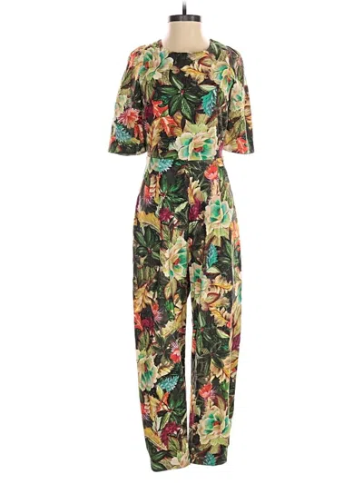Pre-owned Farm Rio Jumpsuit In Green