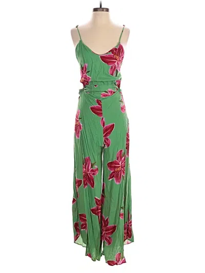 Pre-owned Farm Rio Jumpsuit In Green