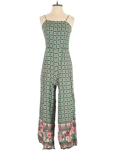 Pre-owned Farm Rio Jumpsuit In Green