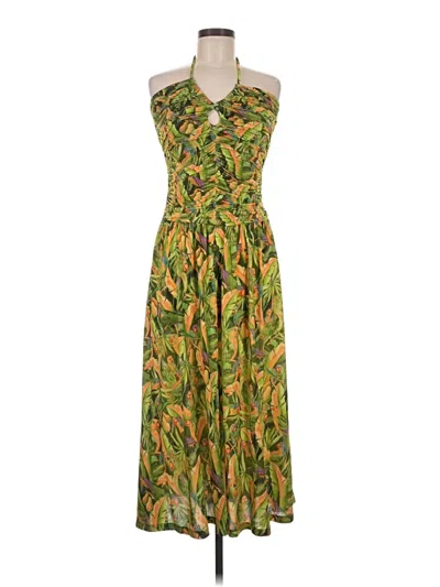 Pre-owned Farm Rio Jumpsuit In Green