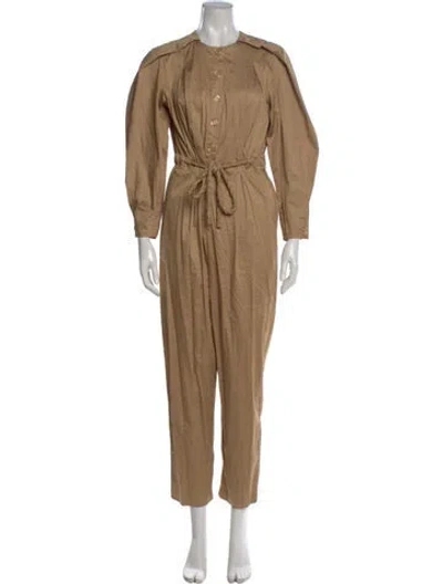 Pre-owned Farm Rio Jumpsuit In Neutral