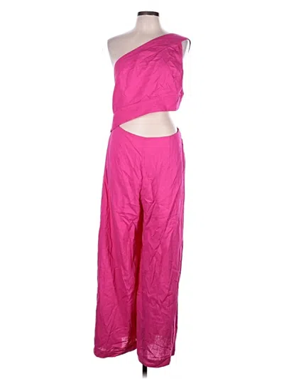 Pre-owned Farm Rio Jumpsuit In Pink