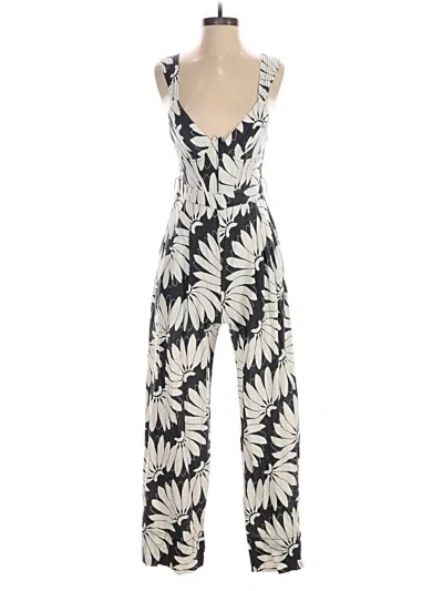 Pre-owned Farm Rio Jumpsuit In White
