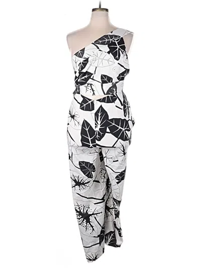 Pre-owned Farm Rio Jumpsuit In White