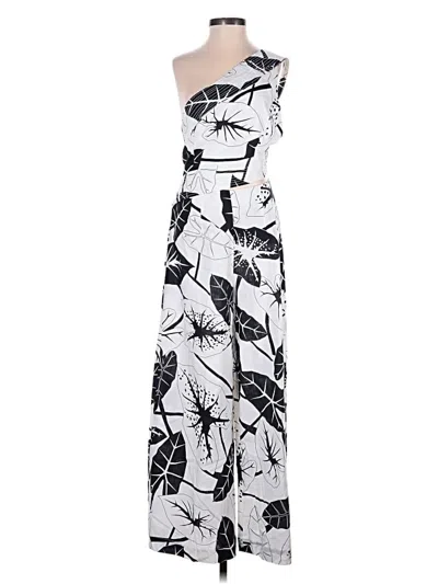 Pre-owned Farm Rio Jumpsuit In White