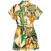 Farm Rio Bananart Romper In Yellow In Multicolor