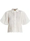 Farm Rio Lace Blouse In White