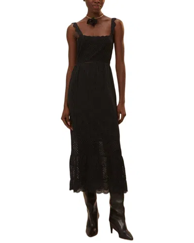 Farm Rio Lace Crochet Dress In Black
