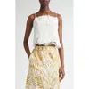 Farm Rio Lace Detail Cotton Camisole In Off-white