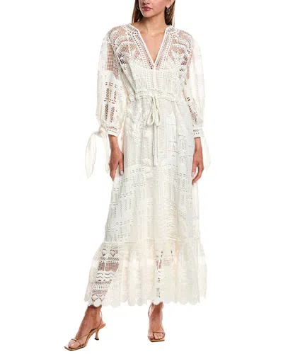 Farm Rio Lace Maxi Dress In White
