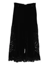 Farm Rio Lace Panel Trousers In Black